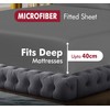 Fitted Sheet 40cm Deep Pocket Bed Sheet Soft Brushed Microfibre