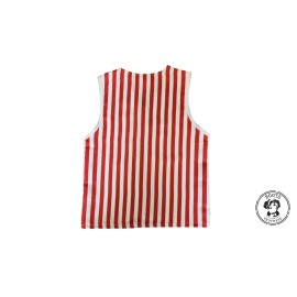 Boots and Brothers Adults Red & White Striped Costume Vest - Barbershop Quartet Bartender MISPRINT - Large