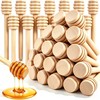 25PCS Wooden Honey Dipper Sticks, 3 inch Mini HoneyComb stick