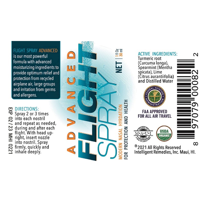 Intelligent Remedies Flight Spray Advanced, Nasal Nose Spray Cleaner for