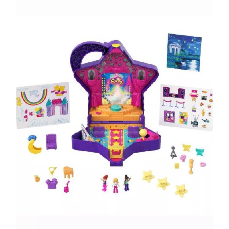 Mattel Polly Pocket Starring Shani Talent Show Compact Miniature Playset