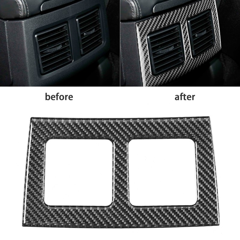 Carbon Fiber Rear Air Outlet Vent Cover Trim Fit for