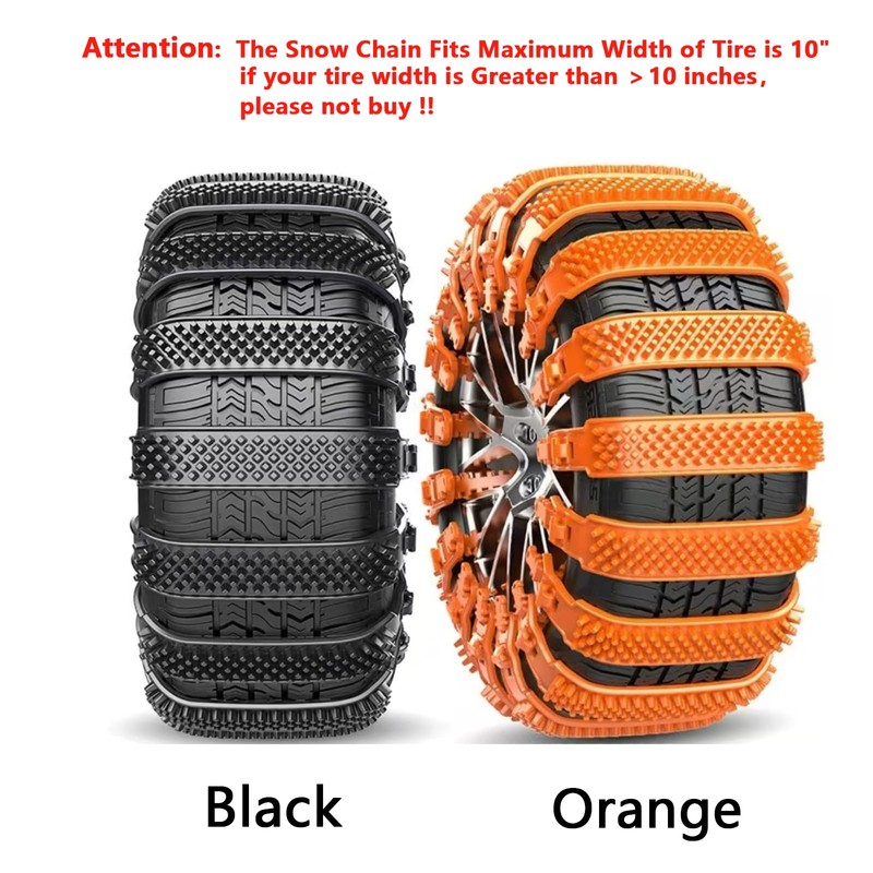 10Pack Heavy Duty Anti Skid Snow Tire Chains Car Winter