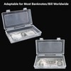 100 Pack Paper Money Holders with Plastic Storage Case, Clear