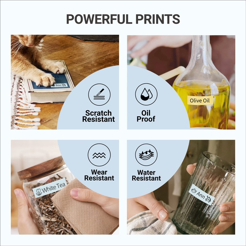 MakeID Label Makers L1 Q1 Refills Waterproof Laminated Custom Stickers