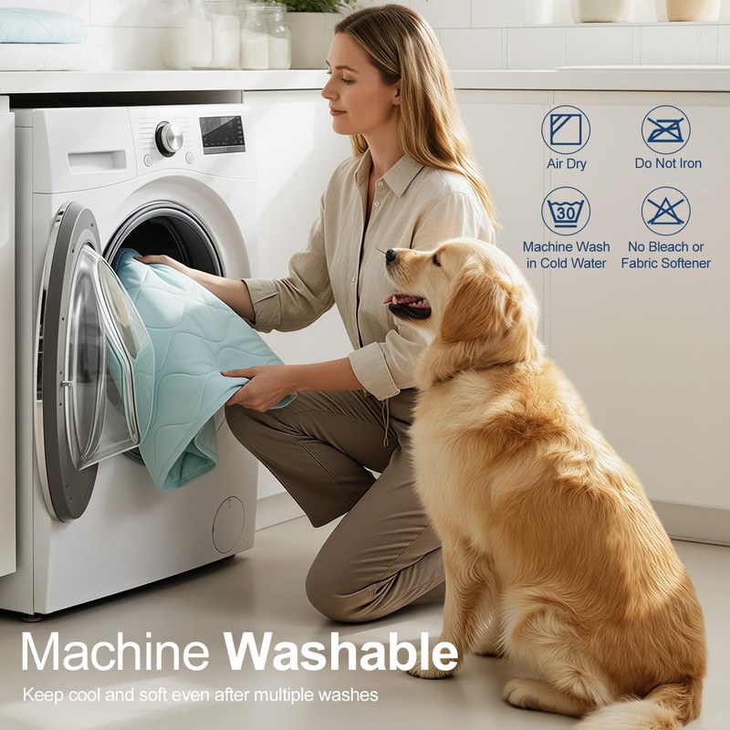 Tivray Q-MAX>0.4 Cooling Dog Blanket 30"×40", L, Blue