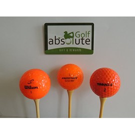 Various Brands Optic Orange Mixed Recycled Golf Balls, 48 Pack w/mesh bag