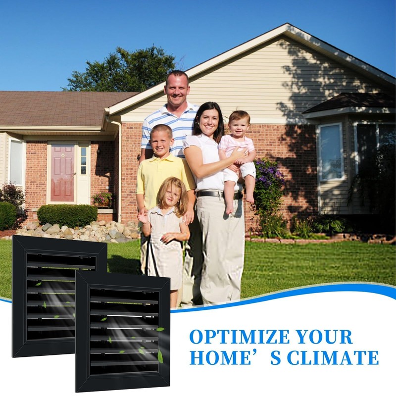 2 Pcs 12" x 12" Gable Vents for House Aluminum