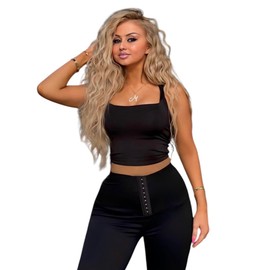 MedelinaShop Brazilian Leggings Push Up Tummy Control, black