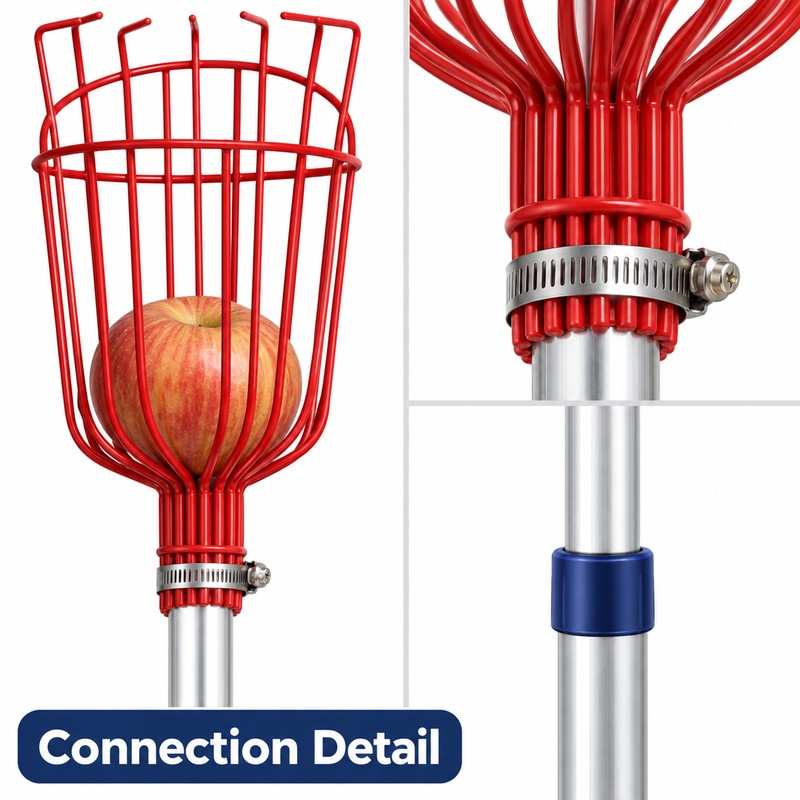 Fruit Picker Tool for Harvesting Apples and Peaches – High-Reach