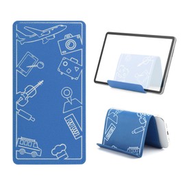 Airplane Phone Holder, Flexible Tablet Holder Plane Travel Essentials, Flex Flap Phone Stand for Flying, Desk, Treadmill, Hotel, Smartphone Mobile Devices(Color:Blue)