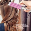 3 Barrel Curling Iron Wand Ceramic Glaze Coating Adjustable Frizz