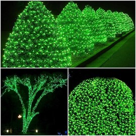 Solar Net Christmas Lights Outdoor,5ftx5ft 100Led Net Lights Outdoor Mesh Lights,8 Modes Connectable Net Christmas Lights Outdoor for Shrubs, Bush Lights Outdoor Christmas Décor(Green)
