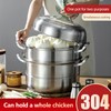 AngelcityCC 5 Tier Layer Stainless Steel Steamer Pot For Cooking