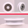 Atoplee 4pcs Round Groove Nylon Pulley Wheels Roller for Slide