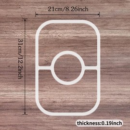 Betagt Valet Tray Router Templates, 5mm Thick Acrylic Templates for Woodworking, DIY Router Inlay Template for Painting Supplies and Craft Projects Kitchen Tracing Guide Tools (Style 2)