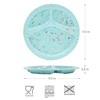 bzyoo 9-Inch Melamine Divided Plates – 3-Section Portion Control Plates,