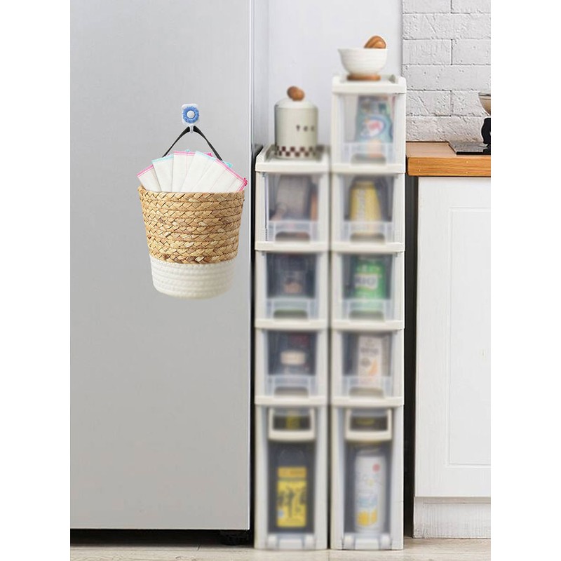 Seagrass Storage Basket Wall Hanging Basket Storage Rack Garden Plant