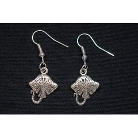Miniblings Skuba Skuba Summer Sea Ocean Fish Silver Handmade Fashion Jewellery Earrings Silver-Plated, Metal