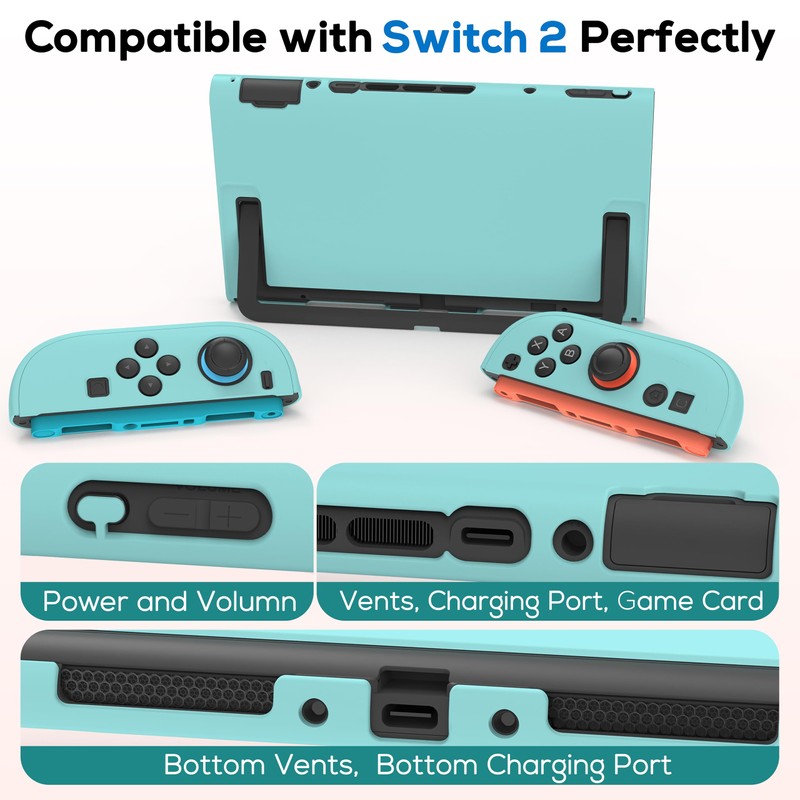 TIKOdirect Protective Case for Switch 2, Hard PC Slim Dockable