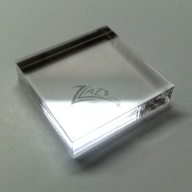 (25) 1.25" x 1/4" CLEAR Acrylic Squares Gem Mineral Display Base Tiles Stand