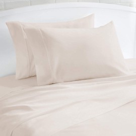 Kamas Egyptian Cotton Sateen Weave Pack of 2 Extra Large Pillowcase to Fit Your Oversized Pancake Large Huge & Gusseted Pillows (Ivory, King Oversize- 23x43)