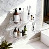 Goklmn 2 Pack Acrylic Shower Caddy No Drilling Adhesive Shower