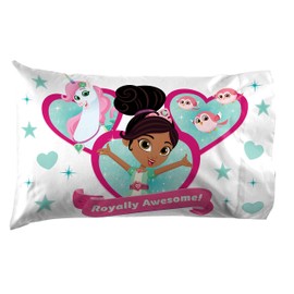 Jay Franco Nella Sparkle Knight Pillowcase, Medium, White