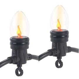 LILENO HOME Replacement Bulbs [Set of 2] - Accessories Suitable for Fairy Lights Outdoor and Indoor with 10 Flame Bulbs - Accessories 2 x E14 Replacement Bulbs Suitable for Fairy Lights with Fireplace