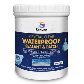SENVEN Waterproof Sealant Liquid Rubber Sealant 16oz, Clear, Stop Leaks Instantly, Waterproof Rubber Coating Invisible Waterproof Agent for Roofs, Walls, Window, Bathroom, Kitchen Repairing Leak