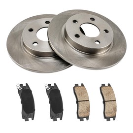 KAC Rear Brake Kit, Brake Rotors and Ceramic Brake Pads Replacement for 2000-2005 Buick LeSabre, 2000-2004 Pontiac Bonneville, 2001-2003 Oldsmobile Aurora, Hardware Brake Kit OEM 55065 D698