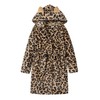 Topgal Teen Robe for Girls Cozy Classic Yellow Leopard Bathrobe