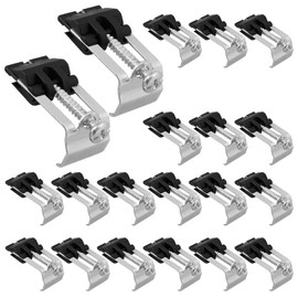 Set of 20 Mounting Brackets, Sink Holder Set, 4.5 x 1.9 cm, Stainless Steel Sink Mounting Clips, Sink, Clips for Kitchen Sinks, Mounting Brackets, for Bathroom, Shower