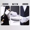 UYGTHI Plain White Cotton Gloves for Men – Soft, Lightweight,