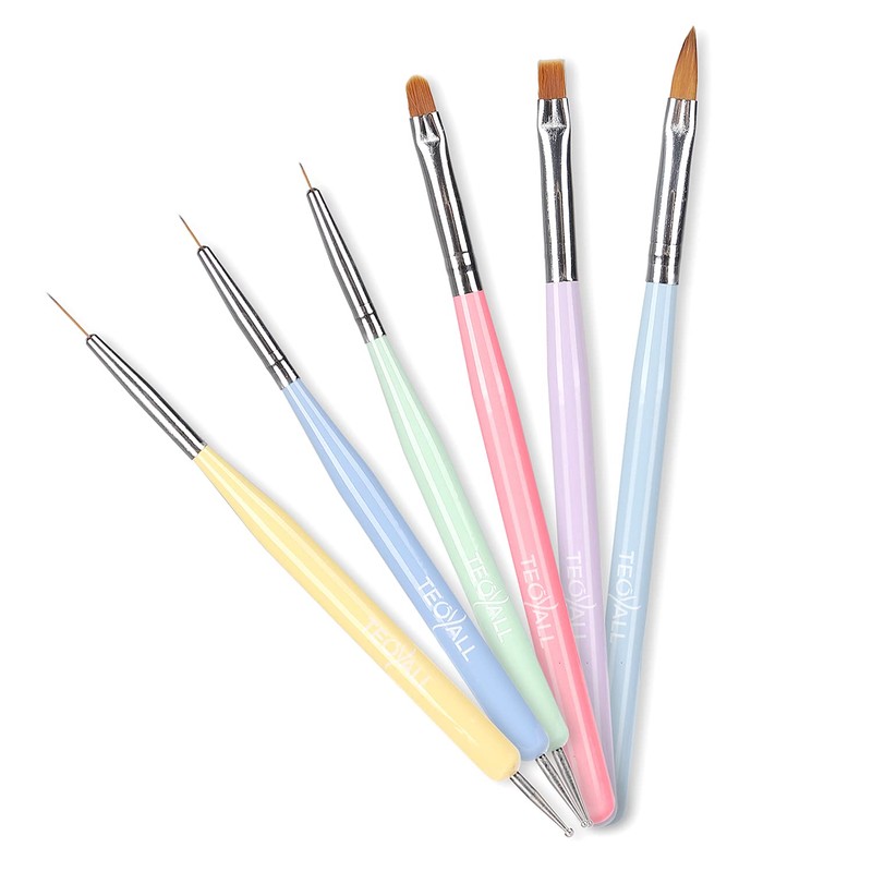 TEOYALL TEOYALL Nail Art Brushes, Nail Design Painting Brushes Builder