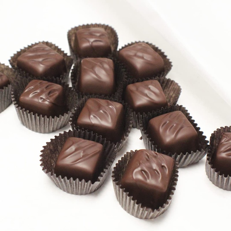 Vermont Nut Free Chocolates Boxed Chocolate Caramels (Dark Chocolate) 24-Piece