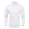 Maavoki Men's Long-Sleeved Shirts Turtleneck Regular Fit Turtleneck Pullover Basic