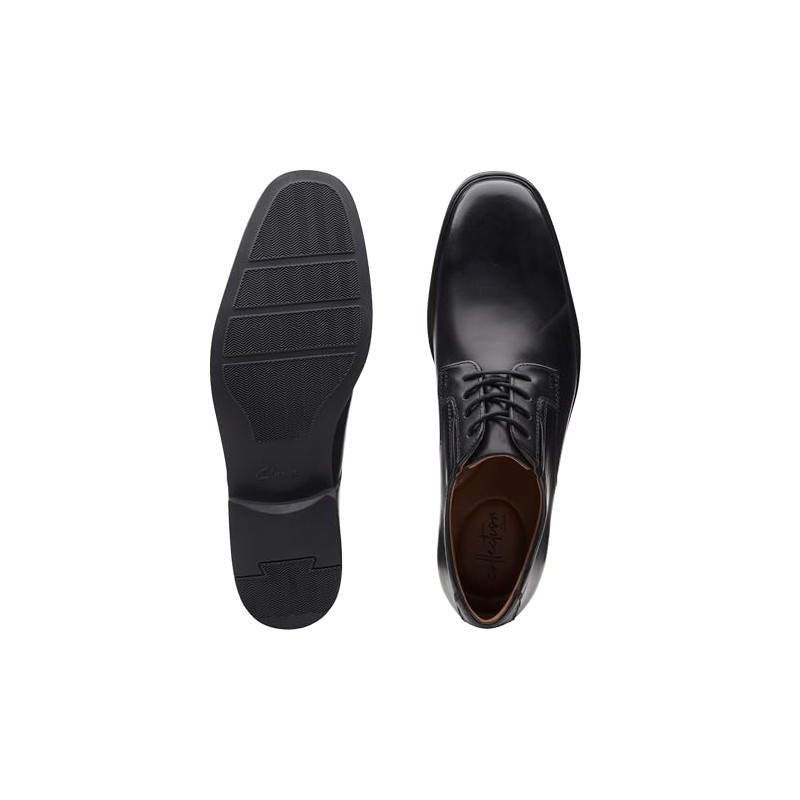 Clarks Clarks Men's Tilden Plain Derbys, Black Black Leather, 9