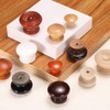 sourcing map 8pcs Round Wooden Knobs, 34mm/1.3" Mushroom Shape Kitchen