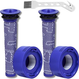 UTIZ Filter Replacements Compatible with Dysonn V7, V8, and SV10 Animal Absolute Motorhead Cordless Vacuum 2 Post-Motor Filters 2 Pre-HEPA Filters, Equivalent to Part 96566101 and 96747801