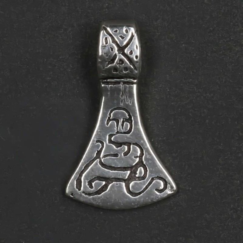 Germanic Axe Pendant 925 Sterling Silver Jewellery, Measure: 2cm in