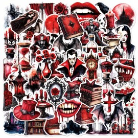 100Pcs Gothic Stickers Pack, Cool Stickers for Water Bottle Laptop Luggage Skateboard Planner Scrapbooking, Waterproof Vinyl Horror Decals for Teens Adults