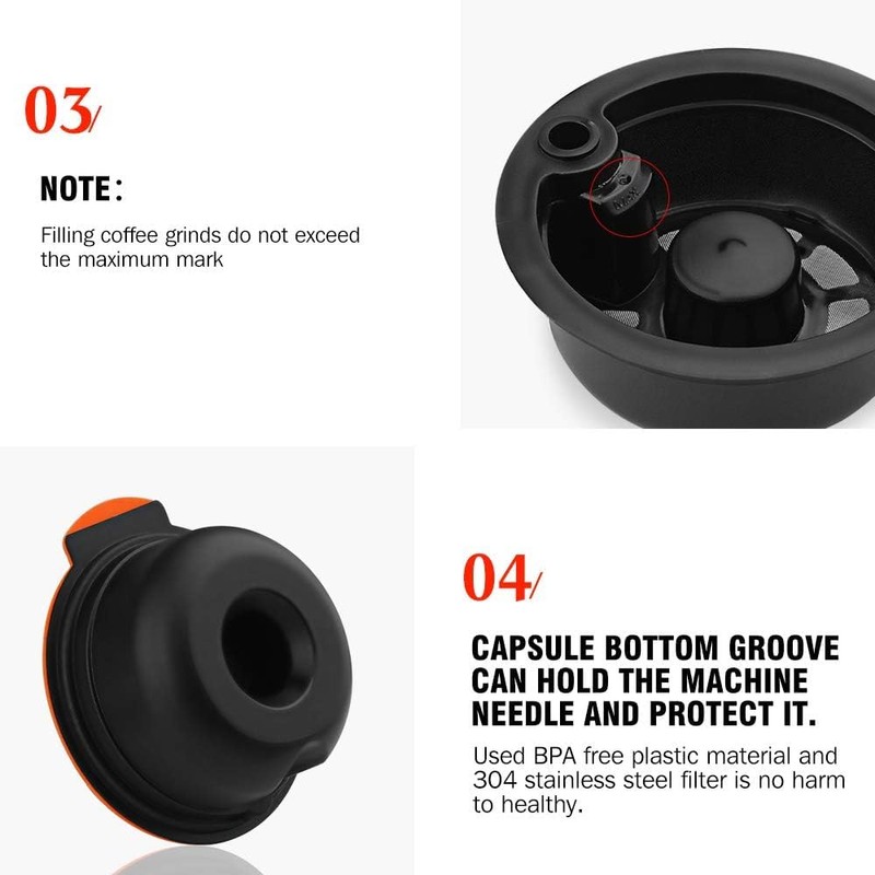 RECAFIMIL Capsulas tassimo reusable coffee compatible para tassimo Cápsula de