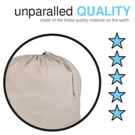 Foreign Punks Extra Large Natural Cotton Laundry Bag 28 x 36 (71CMX91 CM) Pack of 2 Natural