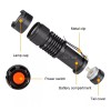 Led Lampara Tactica Uv Luz Negra Led Q5 1200 Lumens