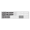 Genuine Mugen Sticker Decal Set BLK/WHT 3.25', 2.25', 1.25' -