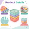 gisgfim 12 Pack Small Plastic Baskets for Organizing Classroom Storage