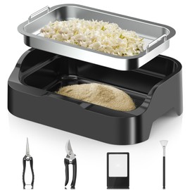 somwherr Tray with Replaceable 150 Micron Screen, Brush, 2 Scissors and Magnifying Glass (Large)