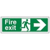 V Safety 14004AX Fire Exit Arrow Right Sign - Landscape