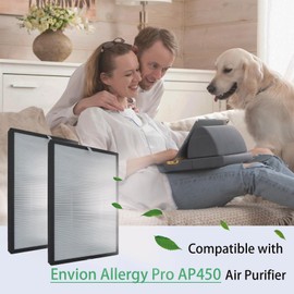 AP450FA Replacement Filter for Envion Allergy Pro AP450 Air Purifier, H13 True Hepa, 2 Pack, Model AP450F